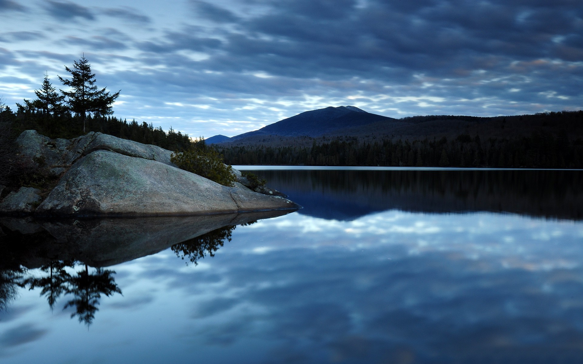 nature, Landscape, Rock, Clouds, Reflection, Mountain, New York State Wallpaper