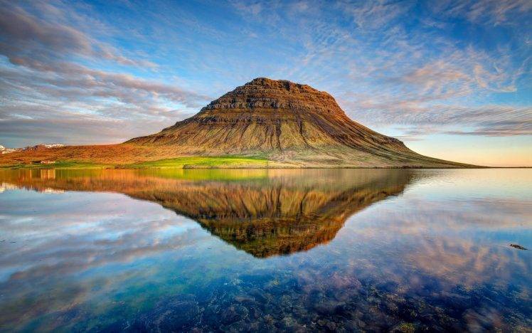 nature, Landscape, Reflection, Clouds, Iceland HD Wallpaper Desktop Background