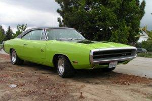 car, Dodge Charger, Green Cars