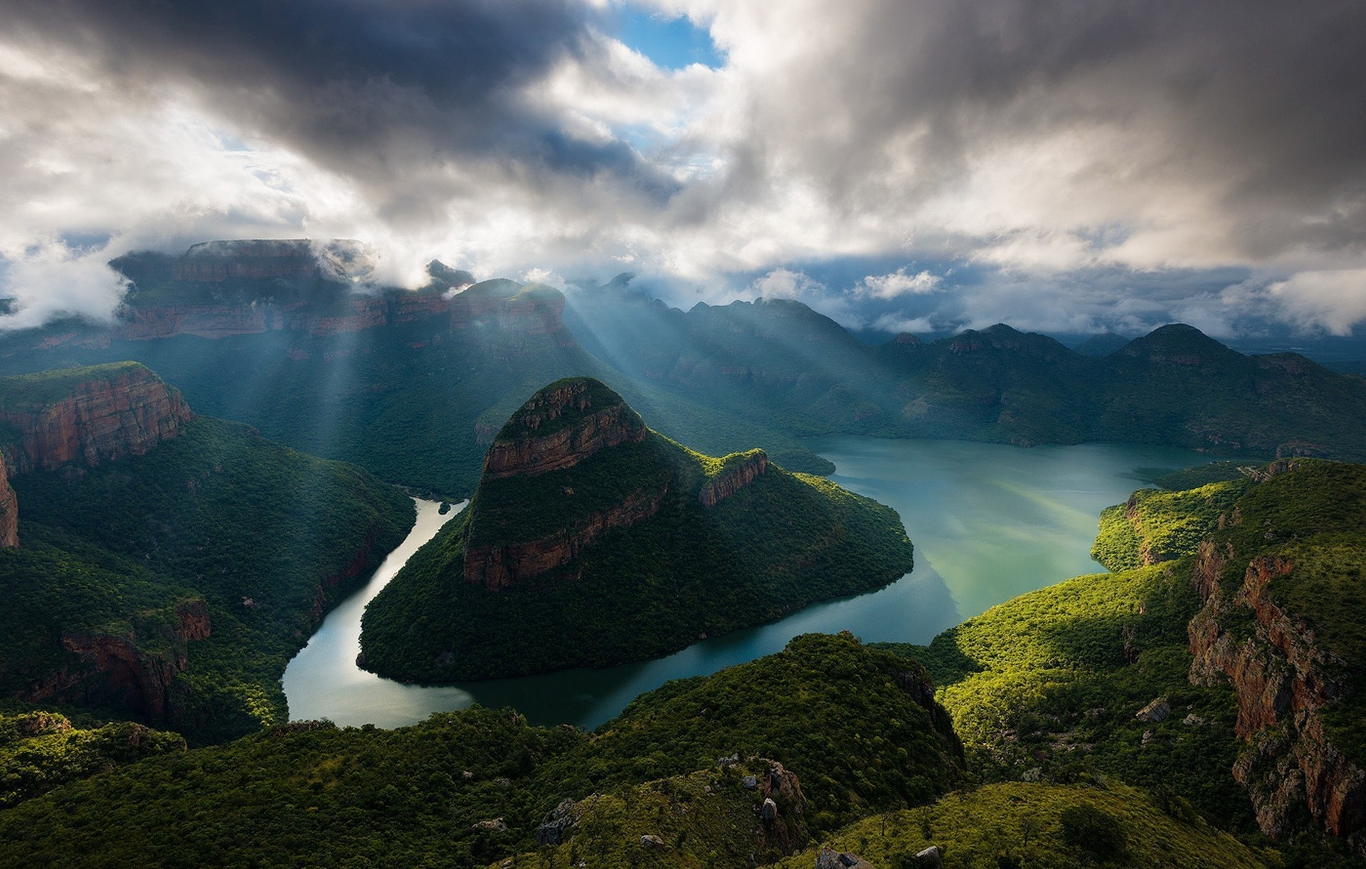 landscape, Nature, Sunrise, Canyon, River, South Africa ...