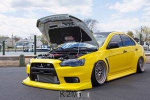 tuning, Car, Yellow Cars, Mitsubishi Lancer Evo X