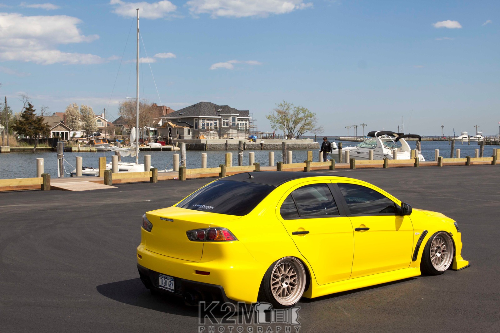 car, Mitsubishi Lancer Evo X, Yellow Cars Wallpaper