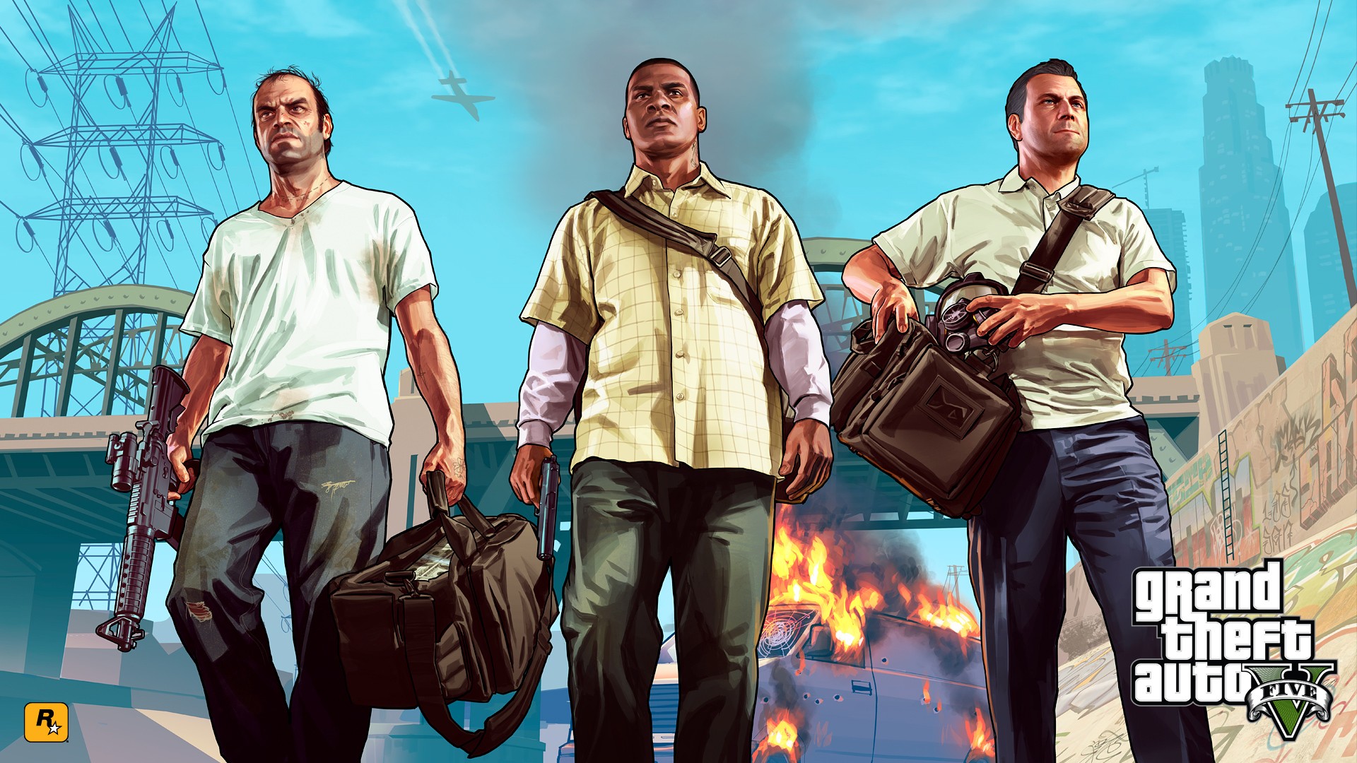 Grand Theft Auto V, Rockstar Games, Video Game Characters Wallpaper