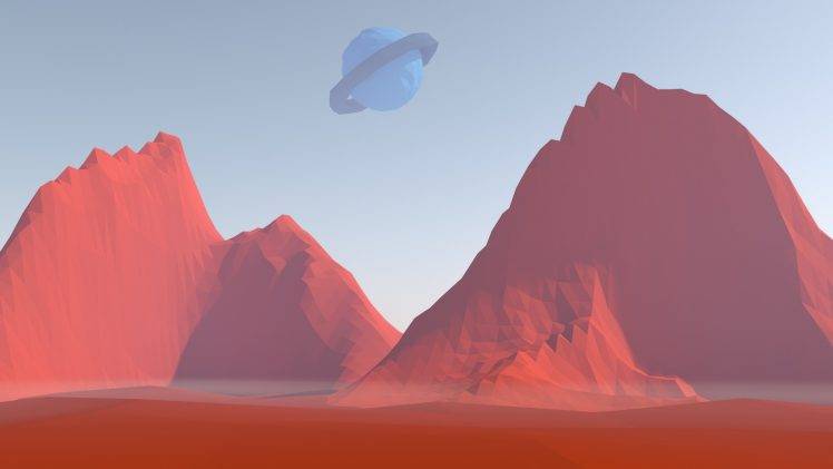 low Poly, Mars, Planet, Space HD Wallpaper Desktop Background