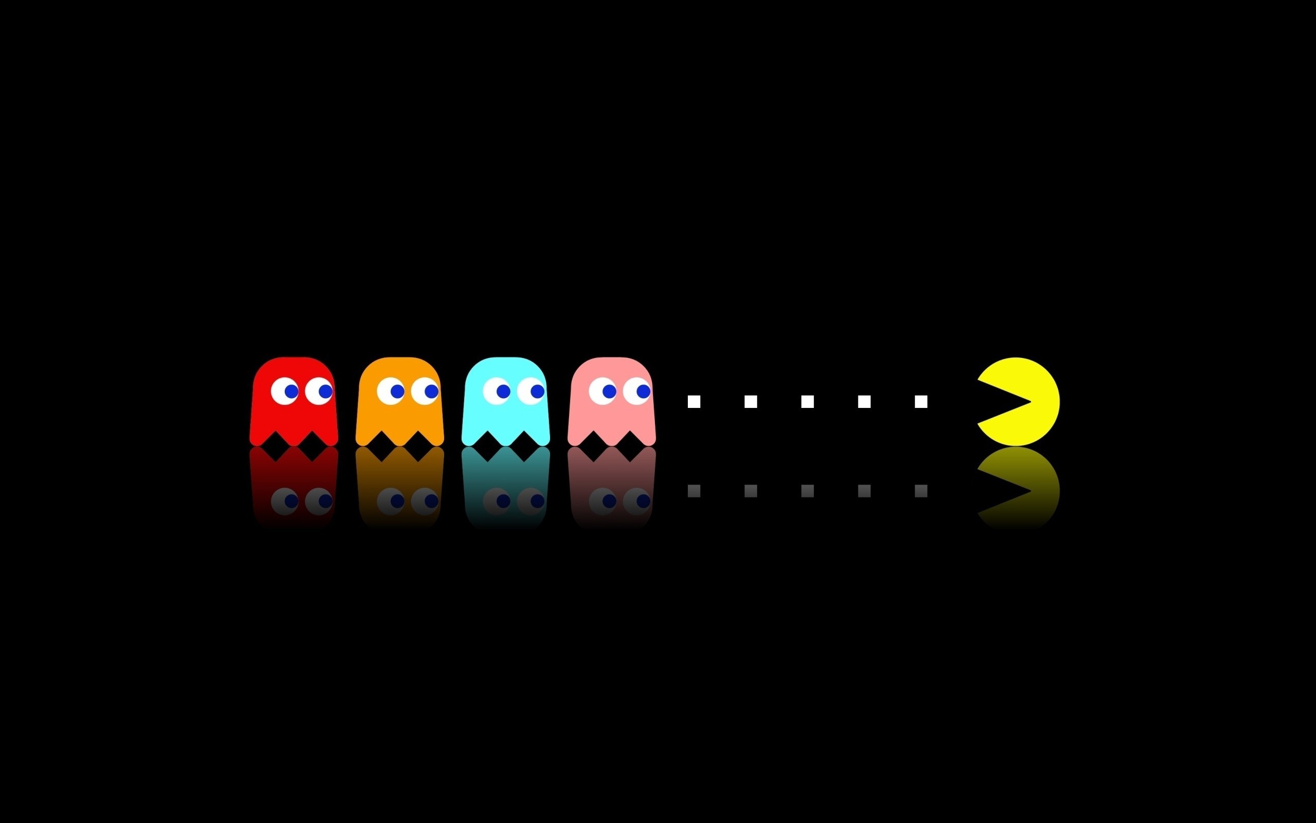 Pac Man, Retro Games, Video Games, Minimalism Wallpaper
