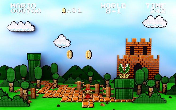 Mario Bros., Retro Games, Nintendo Entertainment System, Pixel Art, 8 bit,  Video Games Wallpapers HD / Desktop and Mobile Backgrounds