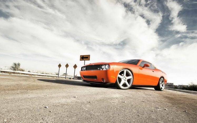 car, Muscle Cars, Dodge Challenger SRT, Red Cars HD Wallpaper Desktop Background