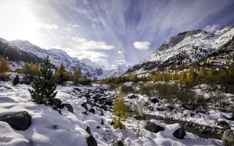 nature, Landscape, Mountain, Winter HD Wallpaper Desktop Background