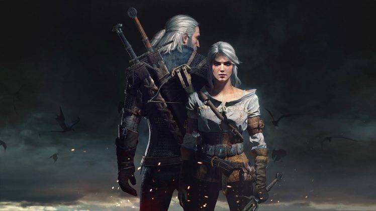 The Witcher 3: Wild Hunt, Video Games, Artwork, Geralt Of Rivia, Cirilla Fiona Elen Riannon HD Wallpaper Desktop Background