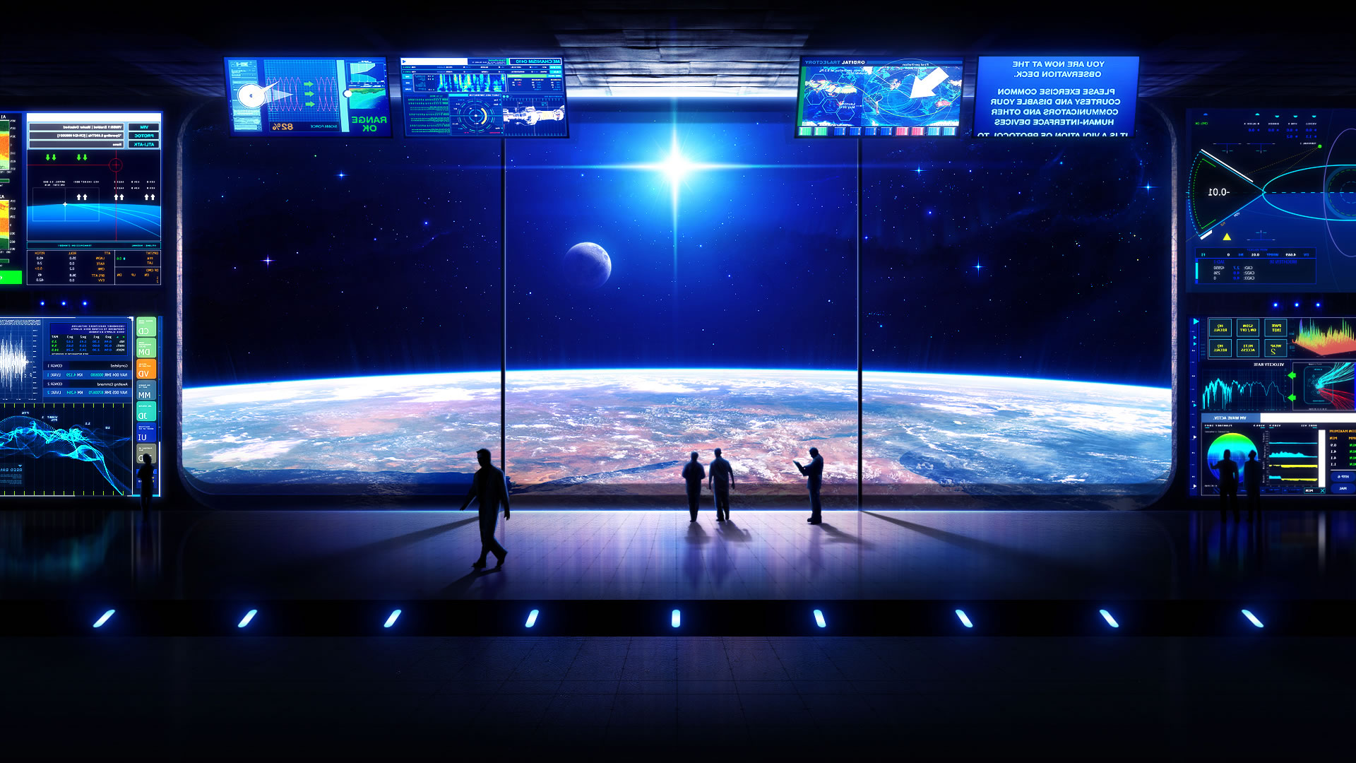 space, Spaceship, Digital Art, Futuristic, Stars, Planet Wallpaper