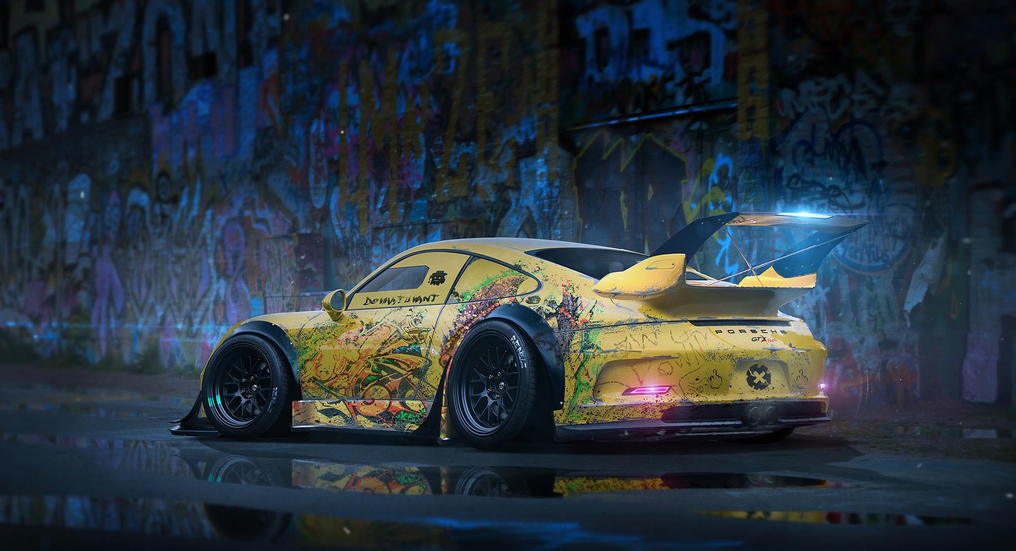 vehicle, Porsche, Yellow Cars, Porsche 911 GT3, Car Wallpaper