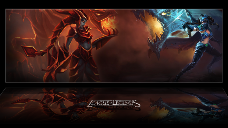 League Of Legends, Shyvana, Vayne HD Wallpaper Desktop Background