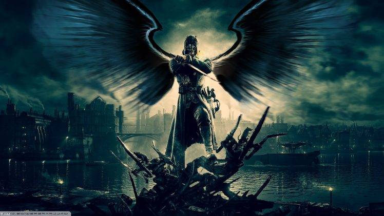 Dishonored, Corvo Attano, Angel, Demon, Video Games HD Wallpaper Desktop Background