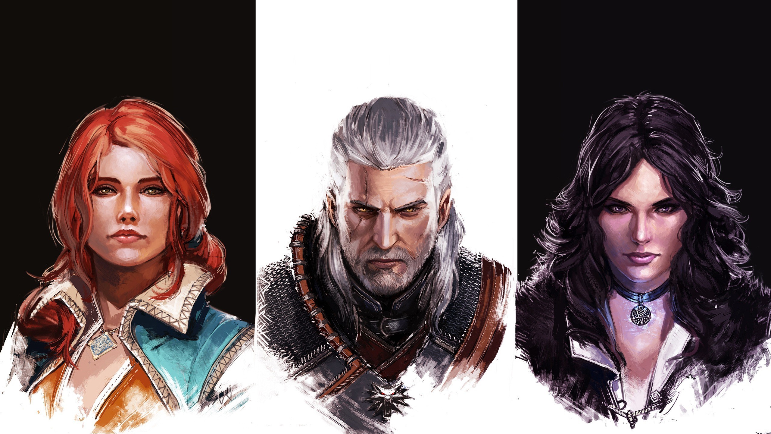 The Witcher, Triss Merigold, Geralt Of Rivia, Yennefer Of Vengerberg, The Witcher 3: Wild Hunt, Video Games Wallpaper