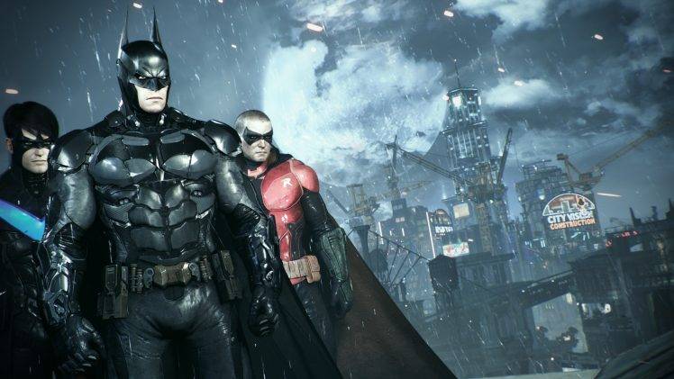 Batman, Batman: Arkham Knight, Gotham City, Nightwing, Robin (character), Video Games HD Wallpaper Desktop Background