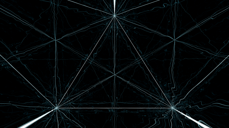 geometry, Black, Blue, Abstract, CGI, Mirror, Reflection HD Wallpaper Desktop Background