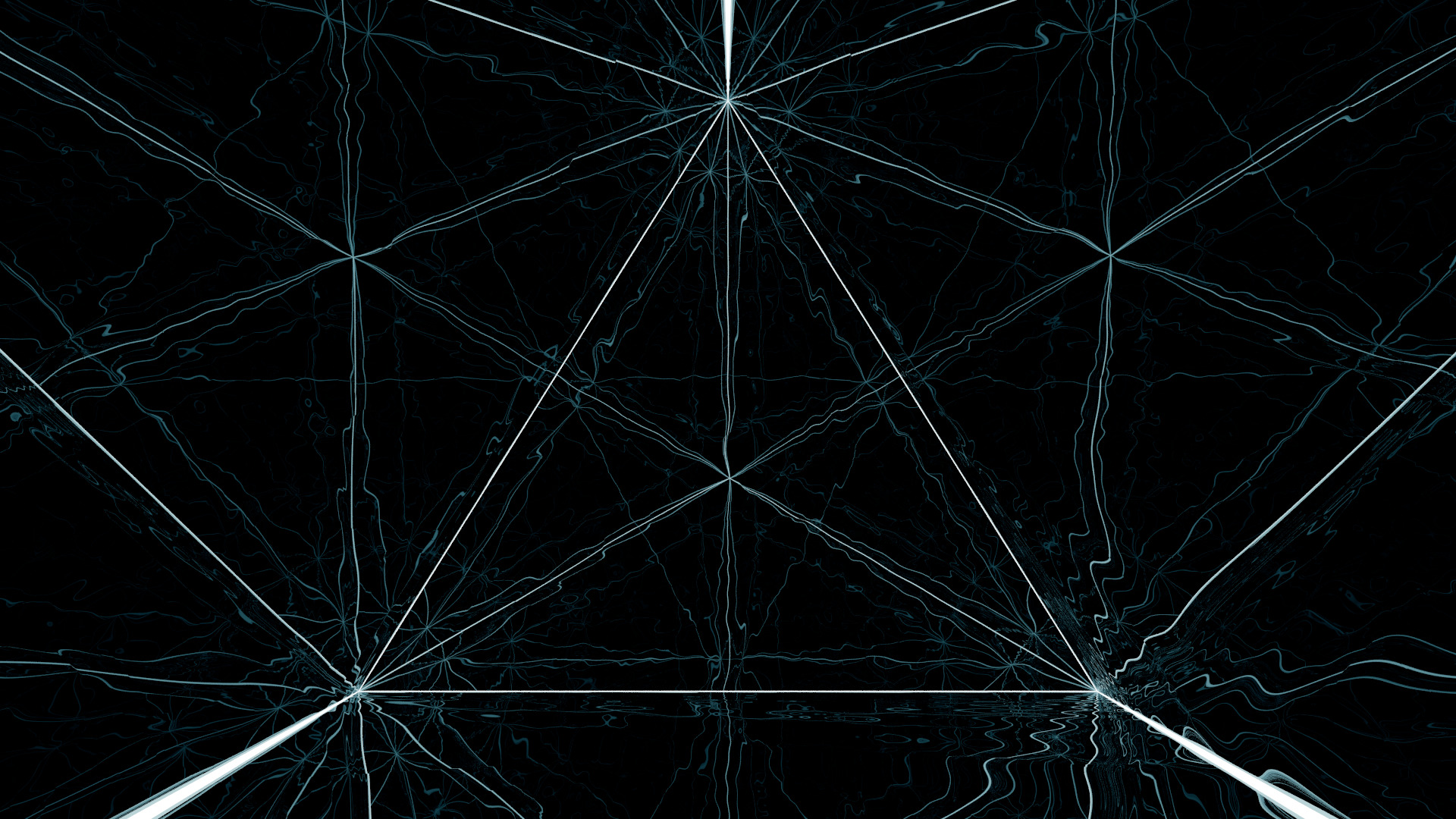 geometry, Black, Blue, Abstract, CGI, Mirror, Reflection Wallpaper