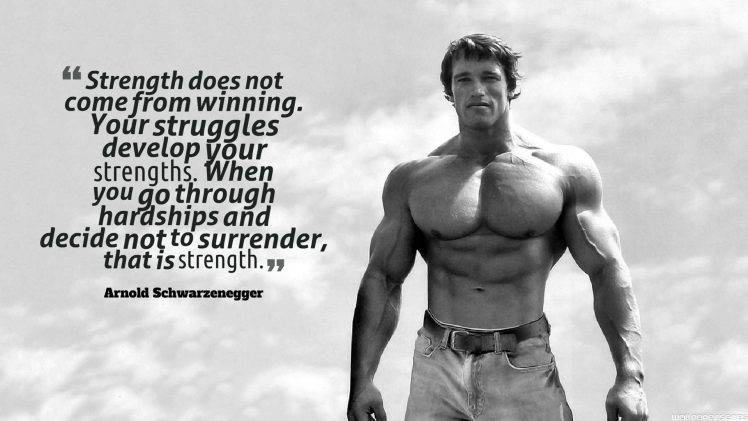 quote, Motivational, Arnold Schwarzenegger HD Wallpaper Desktop Background