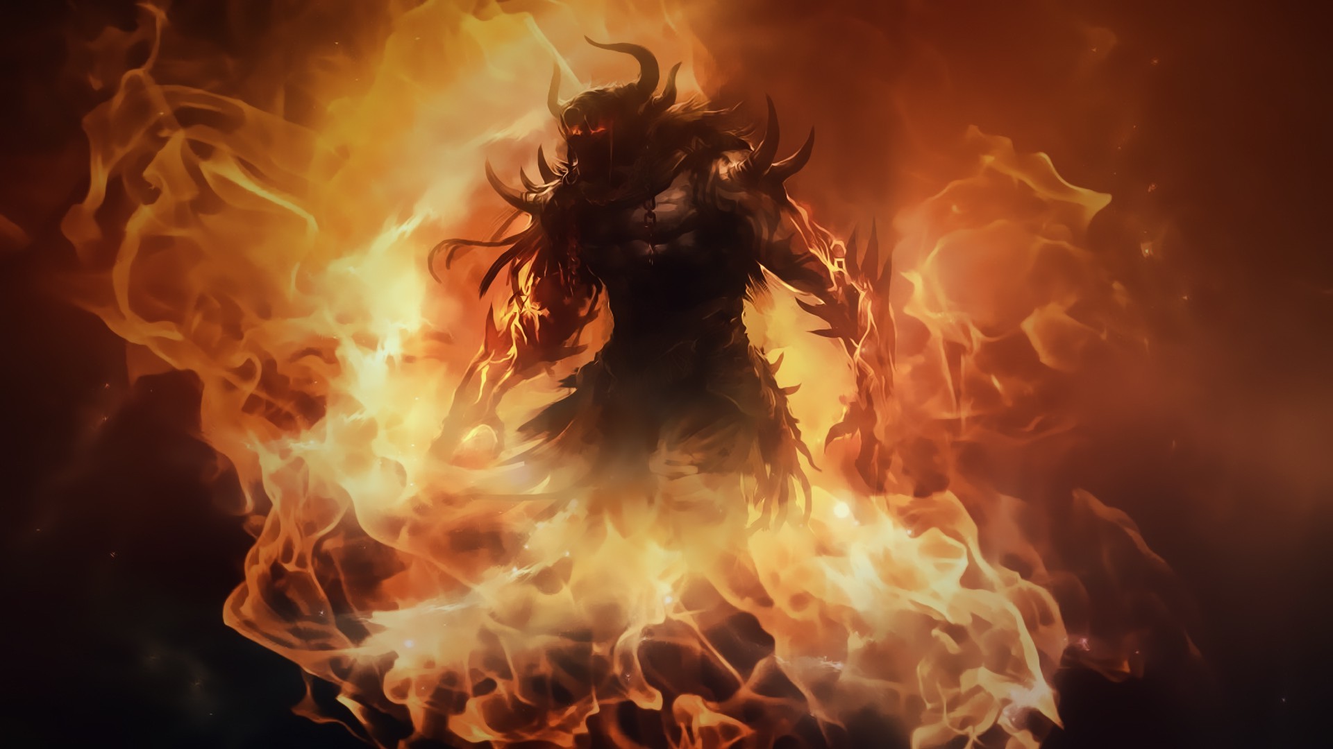 Guild Wars 2, PC Gaming, Video Games, Fire, Demon Wallpaper