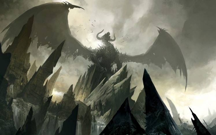 fantasy Art, Concept Art, Guild Wars, Guild Wars 2, Video Games, Dragon HD Wallpaper Desktop Background