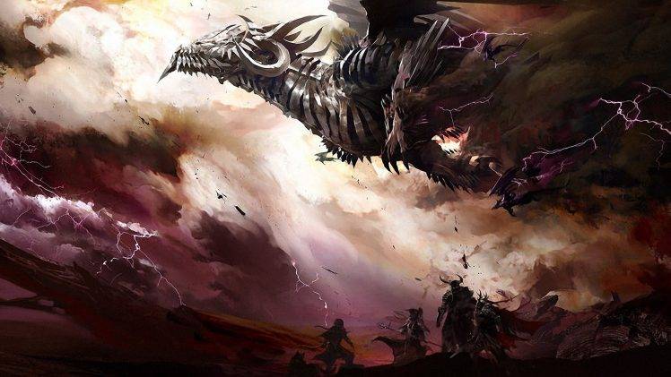 fantasy Art, Concept Art, Guild Wars, Guild Wars 2, Video Games, Dragon HD Wallpaper Desktop Background