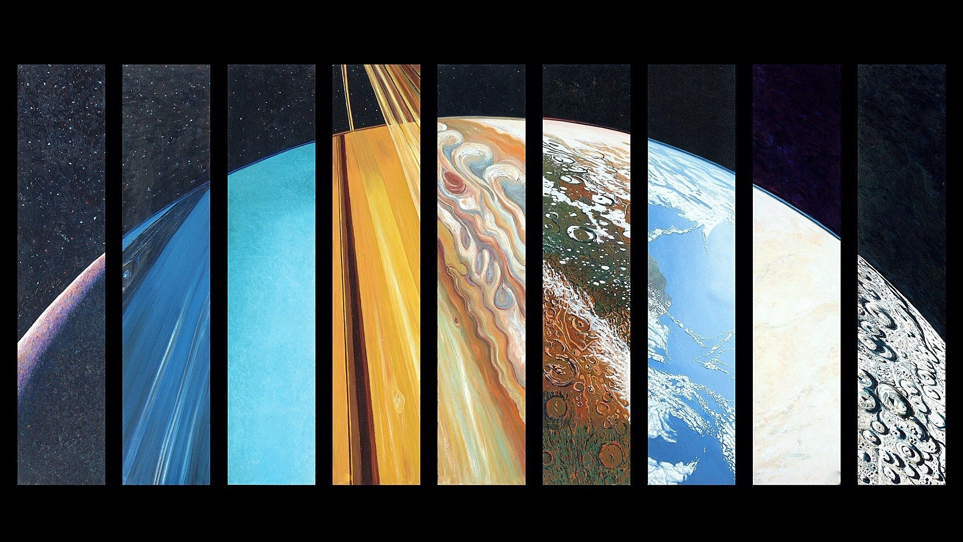 space, Planet, Earth, Jupiter, Saturn, Solar System Wallpaper