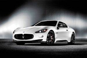 car, Maserati GranTurismo, White Cars