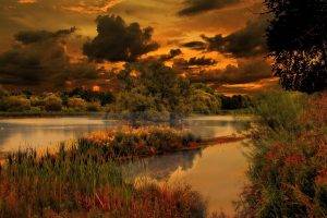 landscape, Nature, River, Sunset