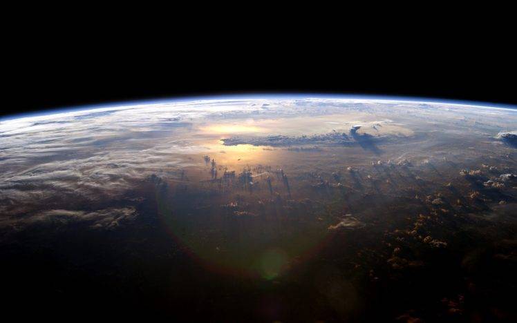 space, Earth, Clouds, Horizon HD Wallpaper Desktop Background