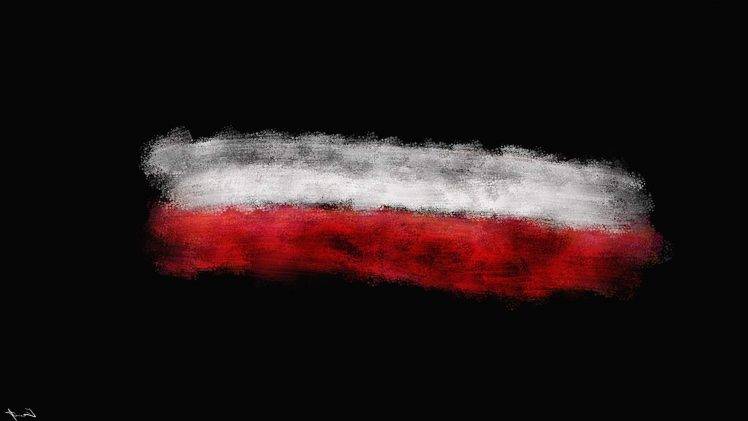 Poland, Flag, Abstract, Minimalism HD Wallpaper Desktop Background