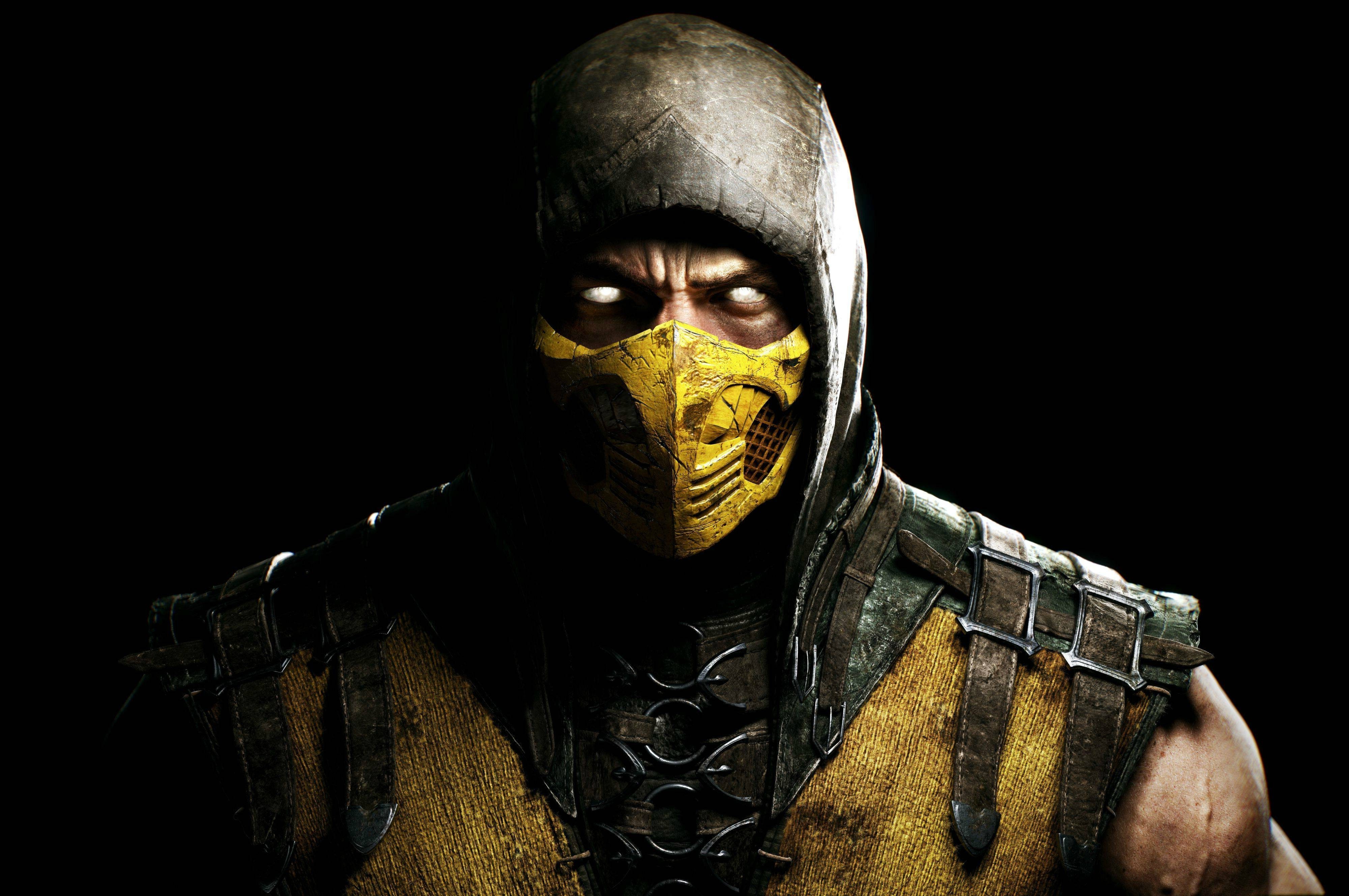 video Games, Face, Mortal Kombat X, Scorpion (character) Wallpaper
