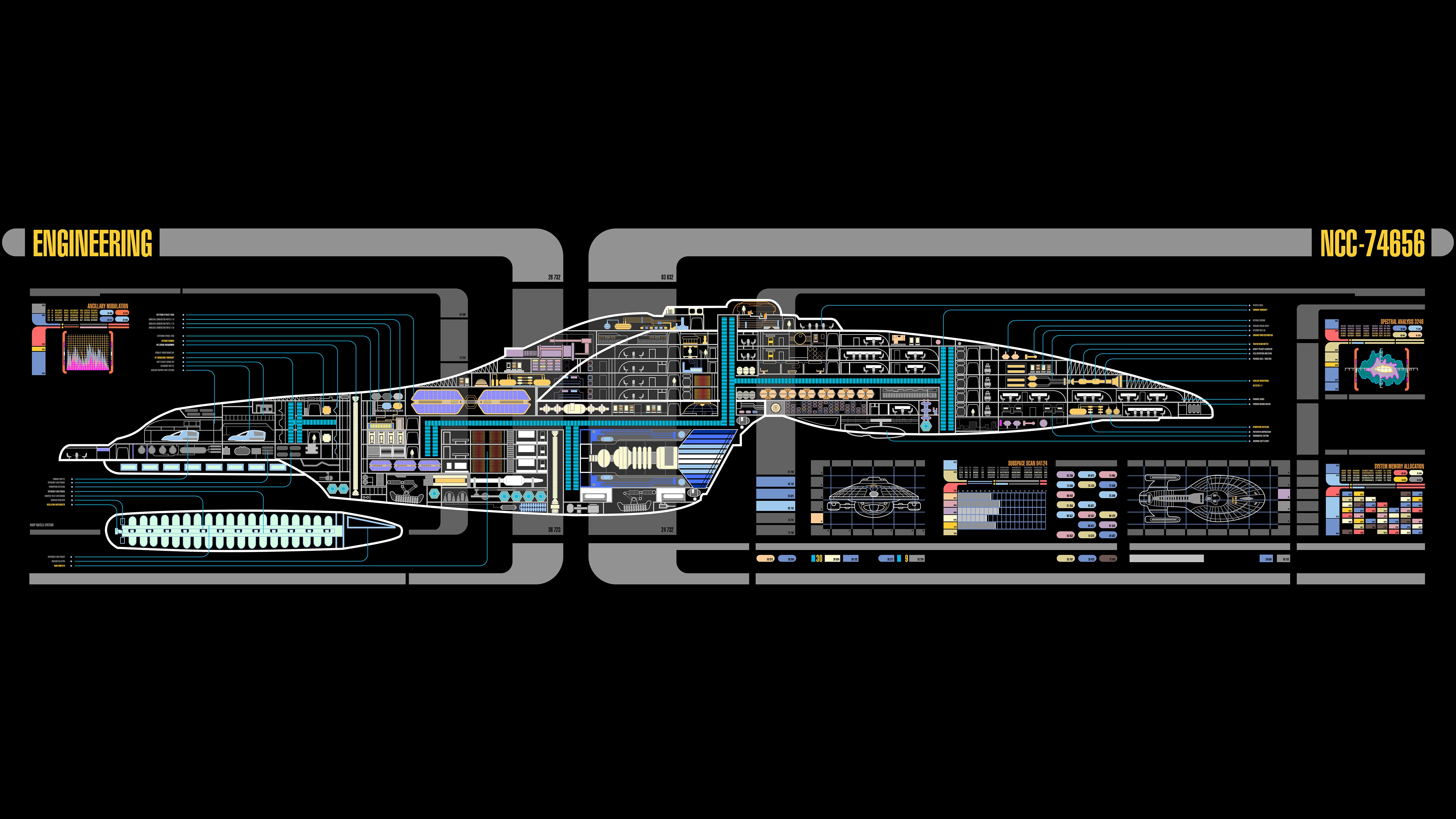 Star Trek, USS Voyager, LCARS Wallpaper