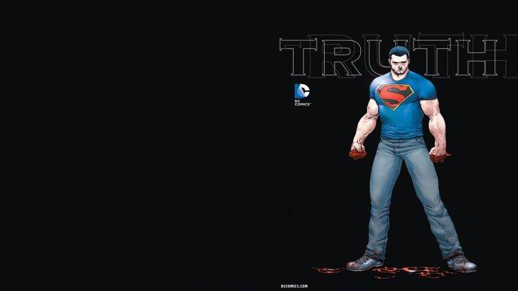 Superman, DC Comics, Black Background HD Wallpaper Desktop Background