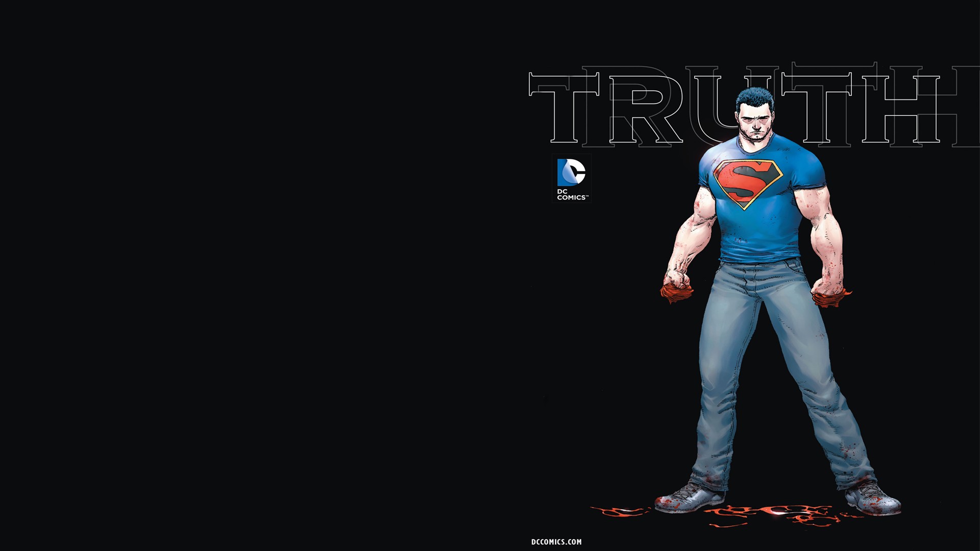 Superman, DC Comics, Black Background Wallpaper