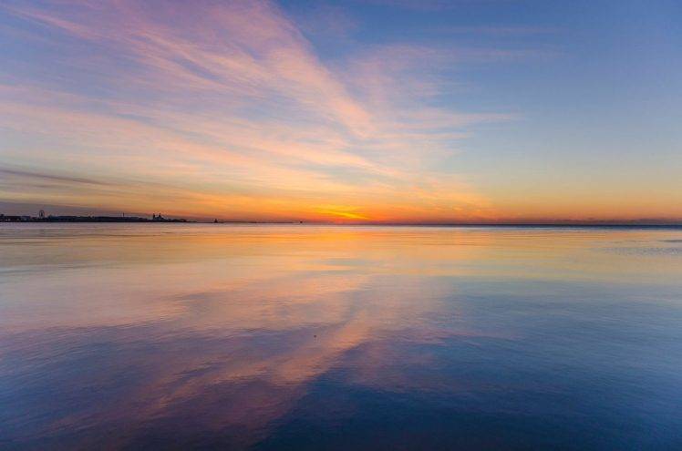 landscape, Sunset, Clouds, Sea HD Wallpaper Desktop Background