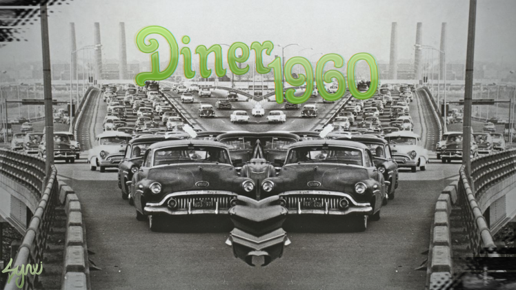 1960, Diner, Car, Highway, Old Car HD Wallpaper Desktop Background