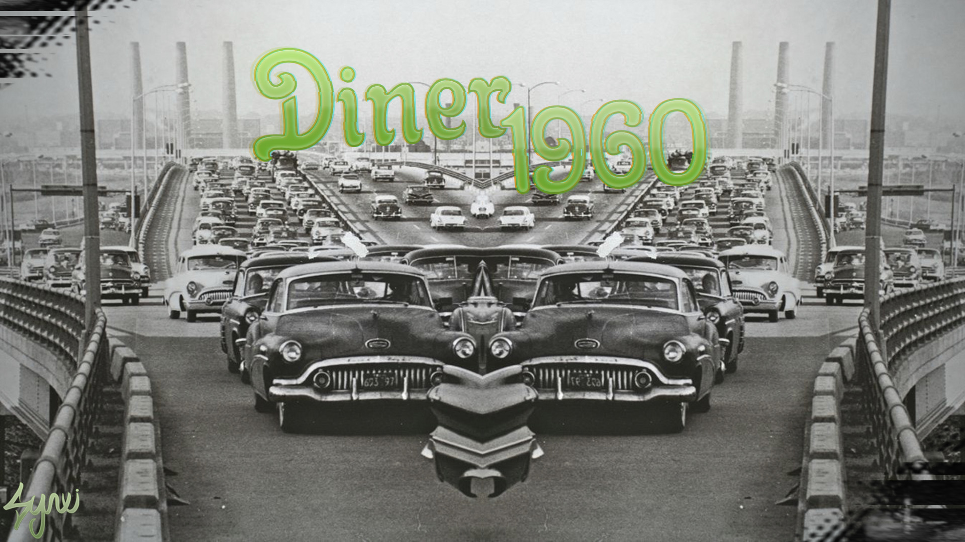 1960, Diner, Car, Highway, Old Car Wallpaper