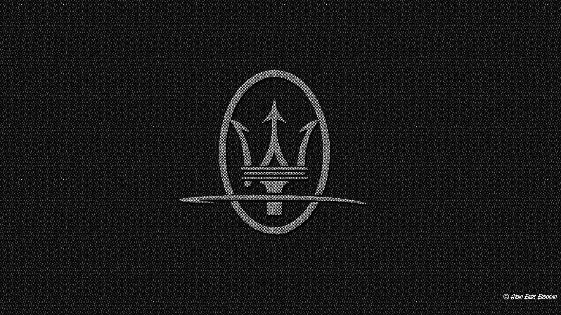 Maserati, Logo, Carbon Fiber Wallpaper