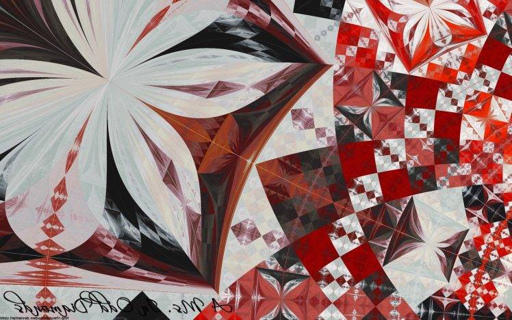 fractal, Hexagon, Triangle, Digital Art, 3D, Diamonds, Pattern, Abstract HD Wallpaper Desktop Background