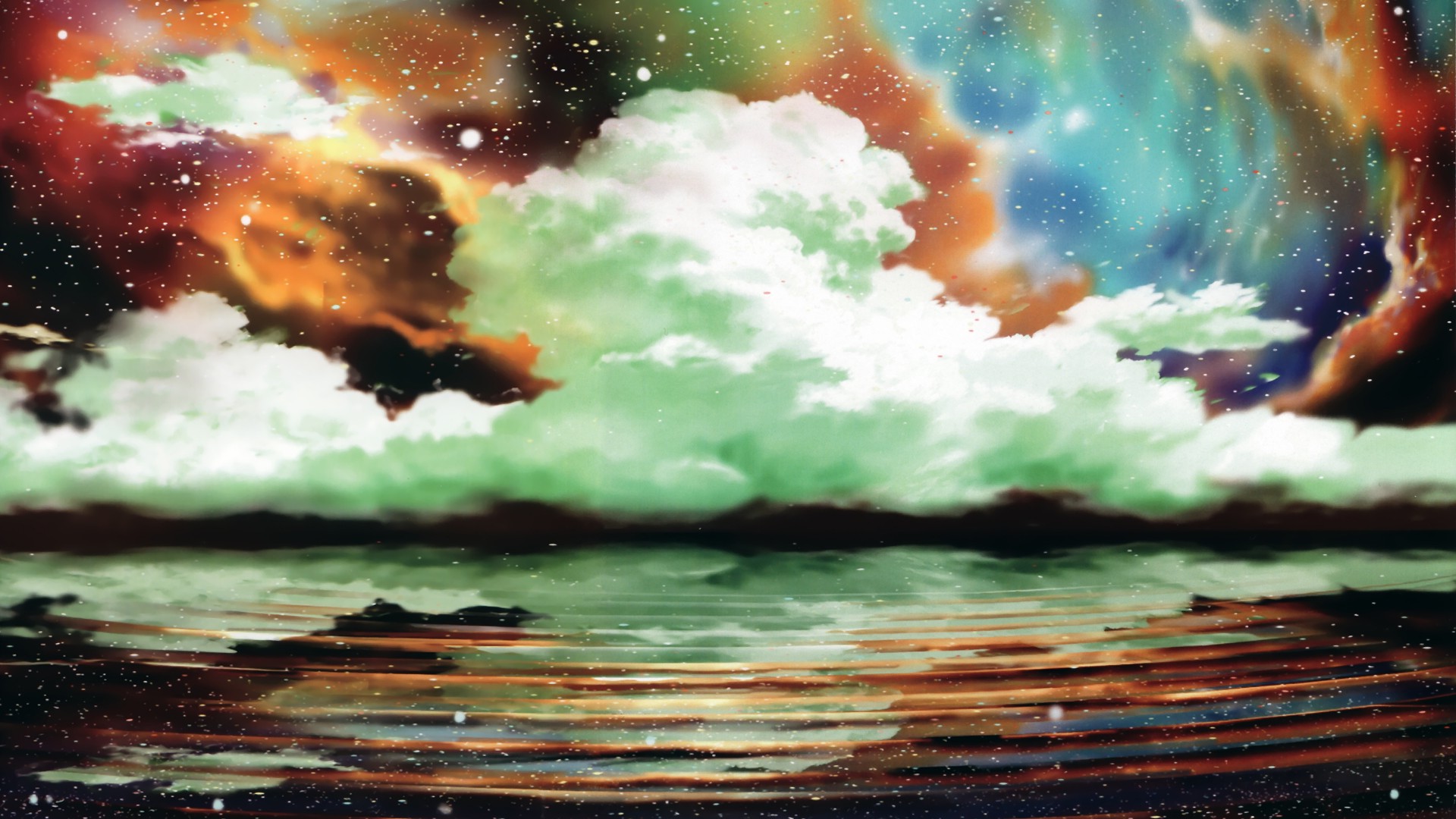 anime, Nature, Clouds, Water Wallpapers HD / Desktop and ...