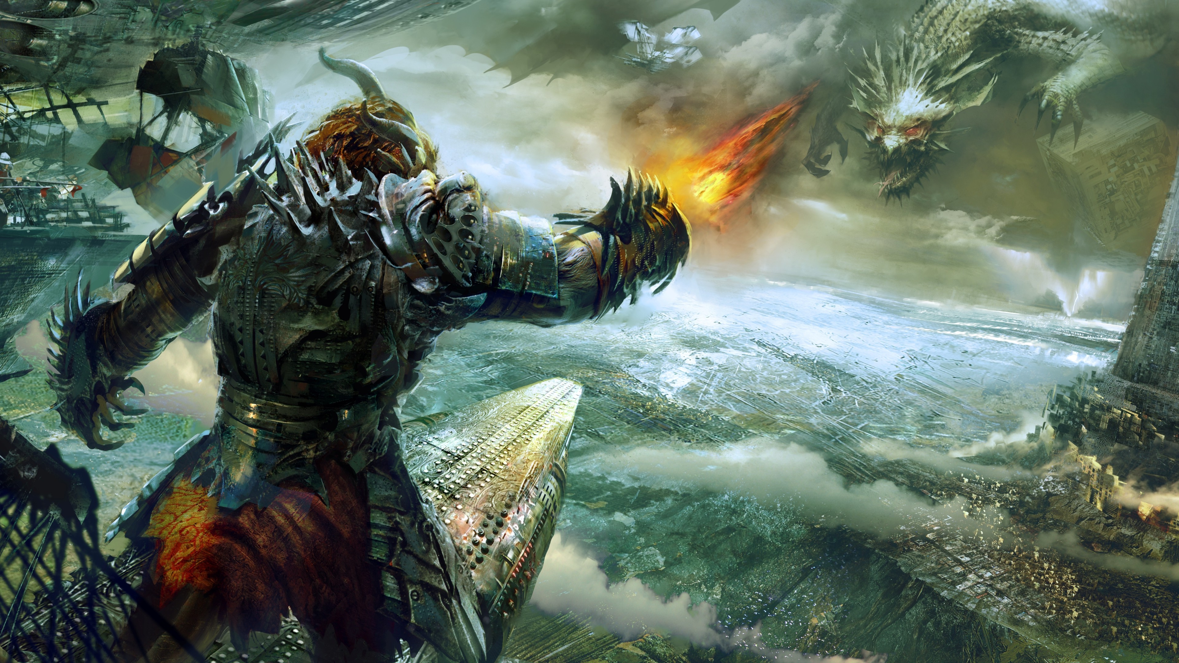 Guild Wars 2, Guild Wars, Video Games, Fantasy Art, Concept Art, Dragon Wallpaper