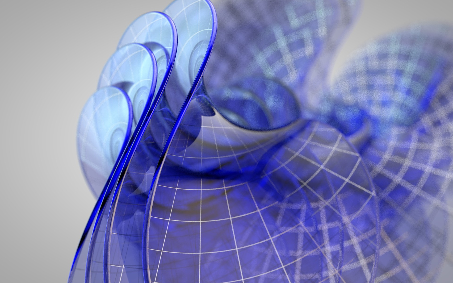 digital Art, Abstract, CGI, Blue, Nets, 3D, Map Wallpaper