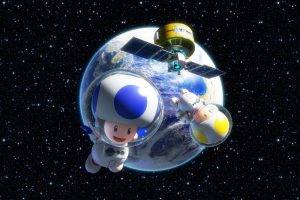 Toad (character), Space, Video Games, Mario Kart 8, Nintendo, Astronaut, Earth