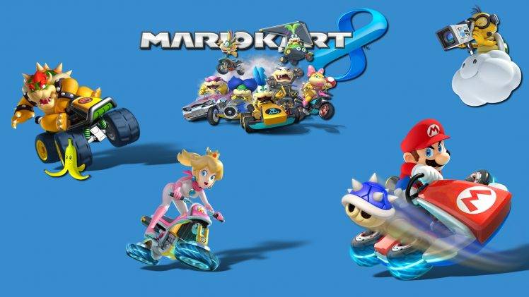 Mario Kart 8, Video Games, Toad (character), Mario Bros., Princess Peach, Nintendo HD Wallpaper Desktop Background
