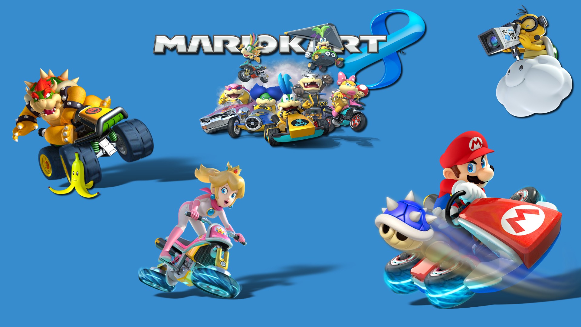 Mario Kart 8, Video Games, Toad (character), Mario Bros., Princess Peach, Nintendo Wallpaper