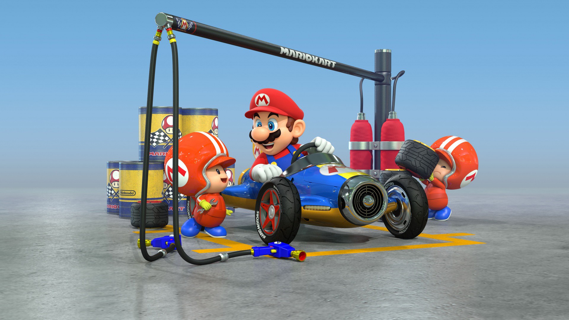 Mario Kart 8, Video Games, Toad (character), Mario Bros., Princess Peach, Nintendo Wallpaper