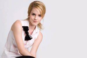 Emma Watson, Blonde, Simple Background