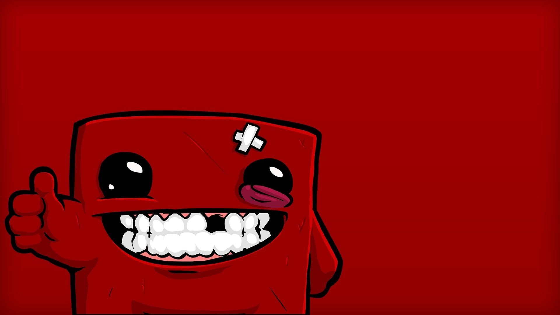 Super Meat Boy, Video Games, Red Wallpaper