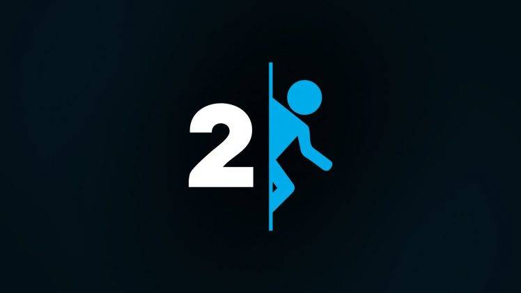 Portal 2, Video Games, Portal, Minimalism, Simple Background, Simple HD Wallpaper Desktop Background