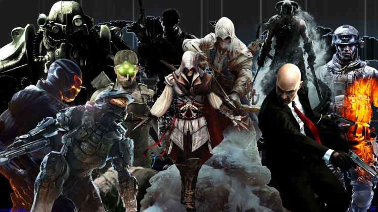 Ezio Auditore Da Firenze, Halo, Master Chief, Assassins Creed, Splinter Cell, Fallout, Hitman, Battlefield HD Wallpaper Desktop Background